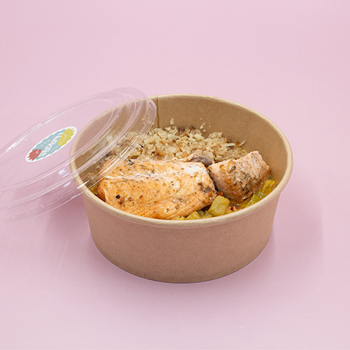 Cauli Rice with Coconut and Salmon