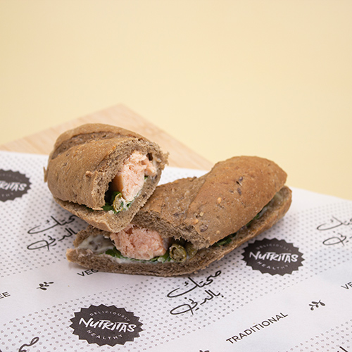 Grilled salmon sandwich