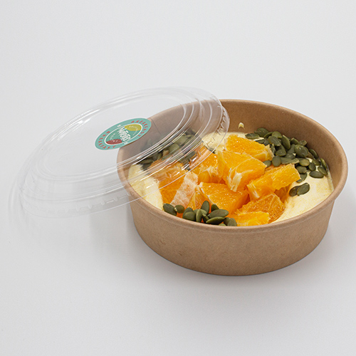 Lactose-free Greek yogurt with orange